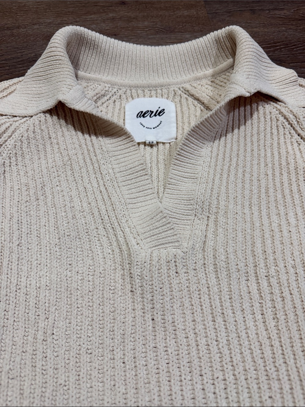 Aerie Sugar Rush Chenille Sweater - Cake Batter - Size Small - Picture 5 of 7